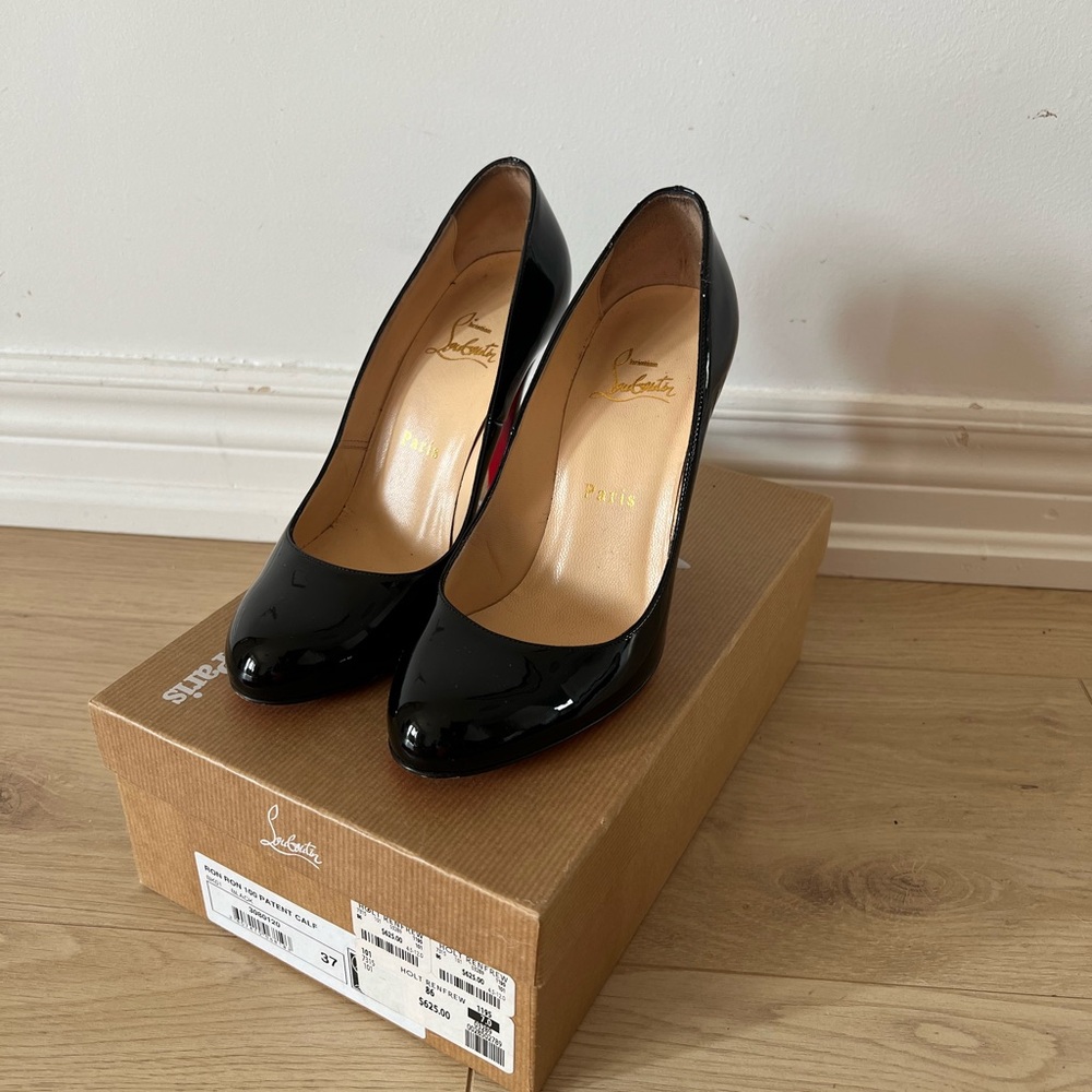 Christian Louboutin Black Patent Leather Pumps